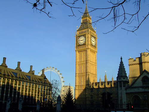Big Ben, Houses of Parliament and the London Wheel